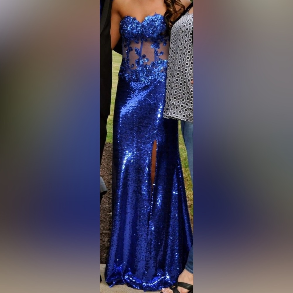 Night Moves Sequence Prom Dress